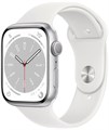 Умные часы Apple Watch Series 8 45 мм Aluminium Case GPS, silver/white Sport Band 1773 - фото 5015