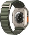 Умные часы Apple Watch Ultra 49 мм Titanium Case GPS + Cellular, титановый/зеленый Alpine Loop 1782